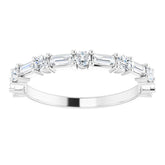 14K White 5/8 CTW Natural Diamond Anniversary Band