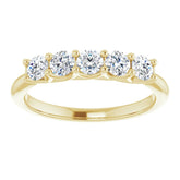14K Yellow 5/8 CTW Natural Diamond Anniversary Band