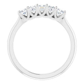 Platinum 5/8 CTW Natural Diamond Anniversary Band