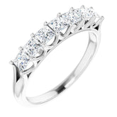 Platinum 9/10 CTW Natural Diamond Anniversary Band