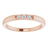 14K Rose .08 CTW Natural Diamond Anniversary Band