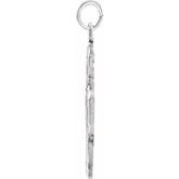 14K White 25x24 mm Four-Way Cross Medal