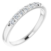 14K White 1/5 CTW Lab-Grown Diamond French-Set Anniversary Band