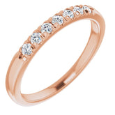 14K Rose 1/5 CTW Lab-Grown Diamond French-Set Anniversary Band