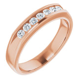 14K Rose 3/8 CTW Natural Diamond Band