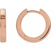 14K Rose Gold Hinged 16 mm Hoop Earrings