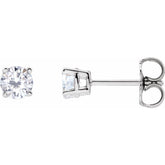 Platinum 4 mm Stuller Lab-Grown Moissanite Stud Earrings