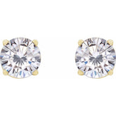 14K Yellow 5.5 mm Stuller Lab-Grown Moissanite Stud Earrings
