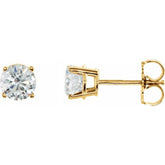 14K Yellow 6 mm Stuller Lab-Grown Moissanite Stud Earrings