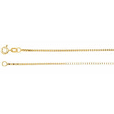 14K Yellow 1.3 mm Diamond-Cut Box 7" Chain