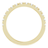 14K Yellow 5/8 CTW Lab-Grown Diamond French-Set Anniversary Band