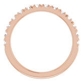 14K Rose 5/8 CTW Lab-Grown Diamond French-Set Anniversary Band