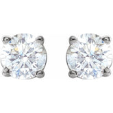 14K White 1/2 CTW Natural Diamond Stud Earrings