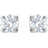 14K White 1/5 CTW Natural Diamond Stud Earrings