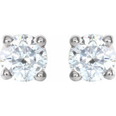 14K White 1/4 CTW Natural Diamond Stud Earrings