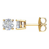 14K Yellow Gold 1 CTW Natural Diamond Earrings