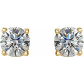 14K Yellow 1/2 CTW Natural Diamond Stud Earrings