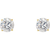 14K Yellow 1 1/2 CTW Natural Diamond Stud Earrings