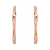14K Rose Endless Tube 10 mm Hoop Earring