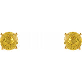 14K Yellow 5 mm Natural Yellow Sapphire Stud Earrings