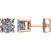 14K Rose 2 CTW Natural Diamond Stud Earrings