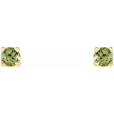 14K Yellow 2.5 mm Natural Peridot Stud Earrings