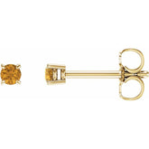 14K Yellow 2.5 mm Natural Citrine Stud Earrings