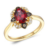 14K 0.16ct-Dia 1.35ct-Rhodolite LeVian Ring