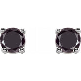 14K White Gold 1/5 CTW Natural Black Diamond Earrings