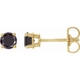 14K Yellow Gold 1/2 CTW Natural Black Diamond Earrings