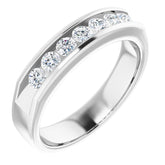 14K White 3/4 CTW Natural Diamond Band