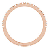 14K Rose 1/4 CTW Lab-Grown Diamond French-Set Anniversary Band