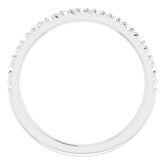 14K White 1/2 CTW Lab-Grown Diamond French-Set Anniversary Band