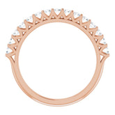 14K Rose 1/2 CTW Lab-Grown Diamond Anniversary Band