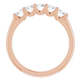 14K Rose 5/8 CTW Lab-Grown Diamond Anniversary Band