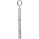 14K White 3/4 CTW Lab-Grown Diamond Cross Pendant
