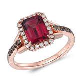 14K 0.25ct-Dia 1.75ct-Rhodolite LeVian Ring