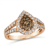 14k 1.08ct-Chocolate And Nude Diamond-Ring