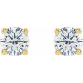 14K Yellow 1/2 CTW Lab-Grown Diamond Stud Earrings
