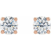 14K Rose 3/4 CTW Lab-Grown Diamond Stud Earrings