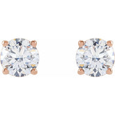 14K Rose 1 CTW Lab-Grown Diamond Stud Earrings