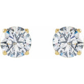 14K Yellow 1 1/2 CTW Lab-Grown Diamond Stud Earrings