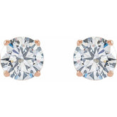 14K Rose 1 1/2 CTW Lab-Grown Diamond Stud Earrings