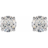 14K White 3/4 CTW Lab-Grown Diamond Stud Earrings