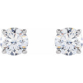 14K White 1 CTW Lab-Grown Diamond Stud Earrings