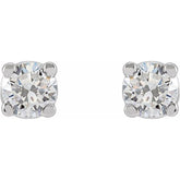 14K White 1/5 CTW Lab-Grown Diamond Stud Earrings