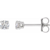 14K White 1/4 CTW Lab-Grown Diamond Stud Earrings