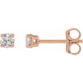 14K Rose 1/4 CTW Lab-Grown Diamond Stud Earrings