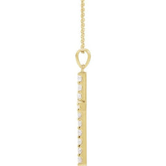 14K Yellow 5/8 CTW Lab-Grown Diamond Cross 18" Necklace 14K Yellow 5/8 CTW Lab-Grown Diamond Cross 18" Necklace