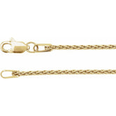 14K Yellow 1.25 mm Wheat 7" Chain